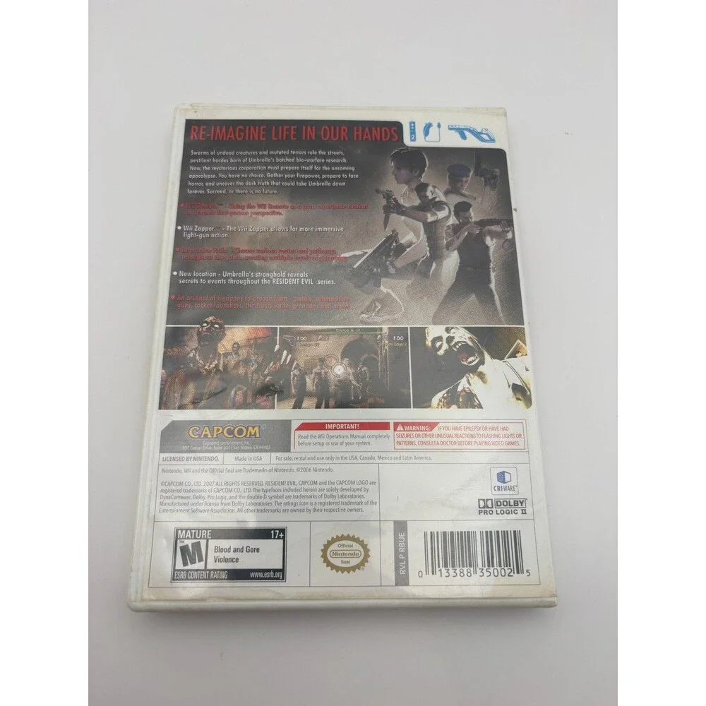 Capcom Resident Evil: The Umbrella Chronicles Nintendo Wii NTSC-U/C 2007 M